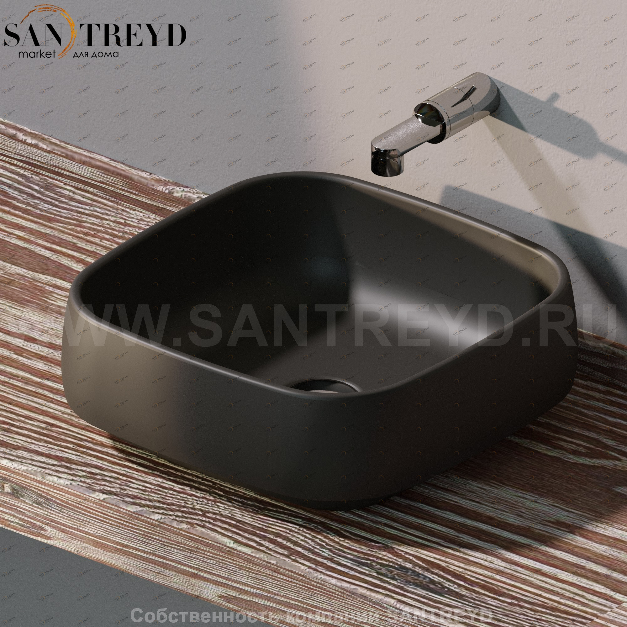 FG40A7006 Накладная раковина на столешницу  квадратная Ceramica Flaminia Flag