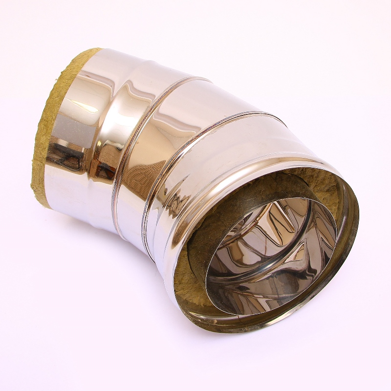 Сэндвич-колено 135" Ferrum Ф150х210 нержавеющая сталь (430/0,5мм) FD07150T4FF - Вид №1