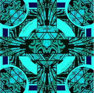 10633874 МД Нины Ручкиной Платок сувенирный "Малахитовая шкатулка" с ручной подшивкой, 90х90см Ткань