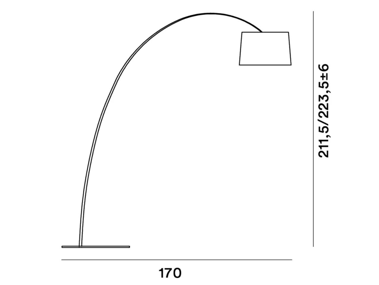 Дуговая лампа из композитного материала с металлическим основанием Foscarini ARCH-00111359 - Вид №17