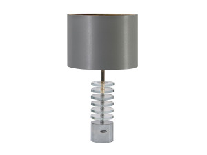 Настольная лампа из стекла и ткани