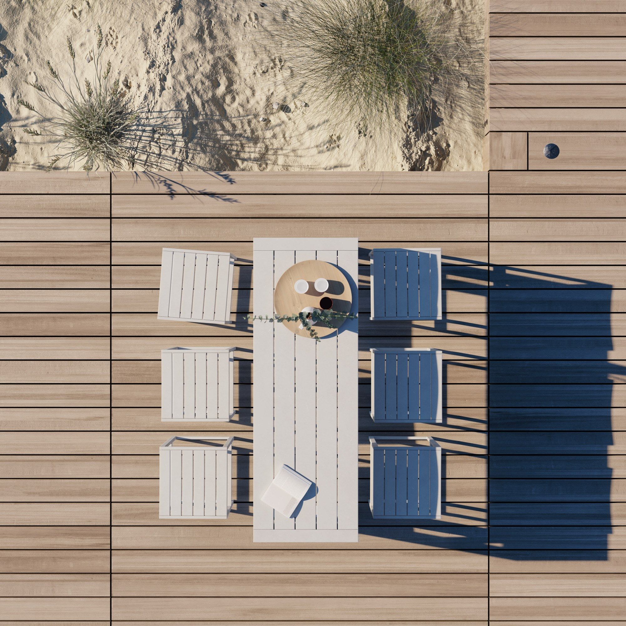 Высокий прямоугольный алюминиевый стол с порошковым покрытием Case Eos ARCH-00082338 - Вид №12