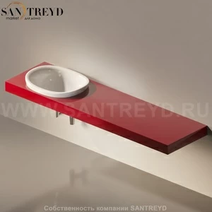 Flaminia IO e SI Столешница с отверстием под раковину от 80 до 250 см красная IO60M4.3011
