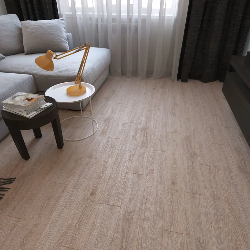 Паркетная доска однополосная «Дуб Ваниль AW» лак 0.909 м² Amber Wood STLM-2079391 - Вид №5