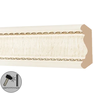 Плинтус потолочный полистирол Decomaster 173-6 бежевый 57x57x2000 мм