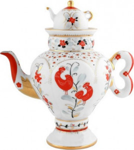 82221 Императорский фарфоровый завод Чайник заварочный "Народные мотивы" Фарфор твердый