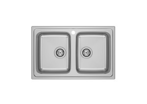 A870N20790 мойка из нержавеющей стали с 2 чашами ROCA Budapest