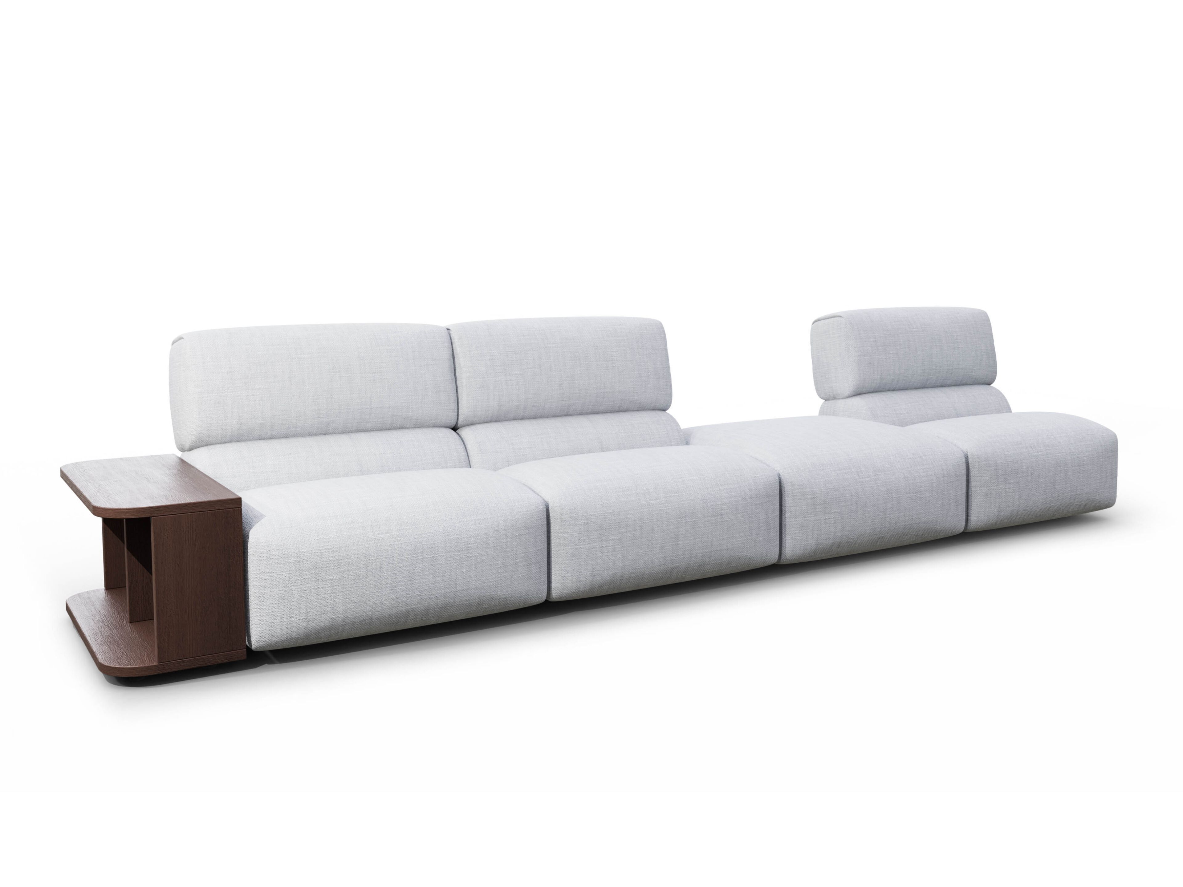 Модульный тканевый диван с журнальной стойкой Natuzzi Italia момент ARCH-00111418