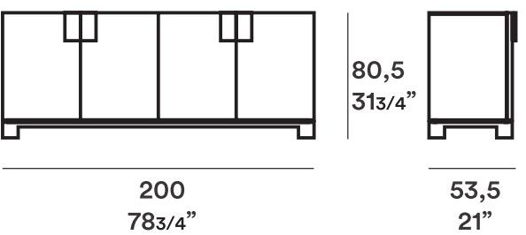 JESSE Буфет лакированный с распашными дверцами Woody sun-id-1375307 - Вид №2