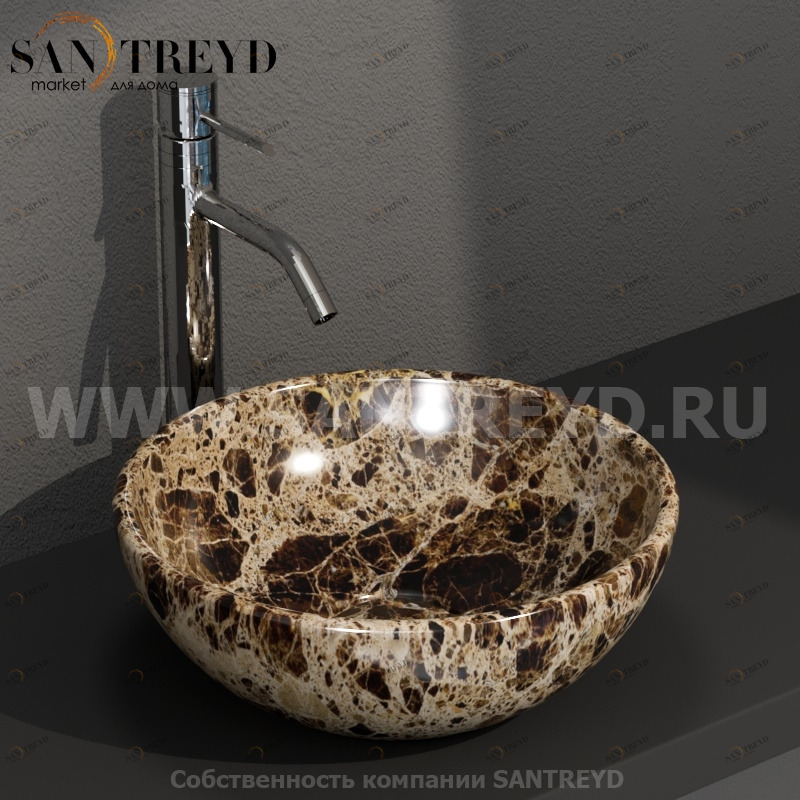 LAT41PM Накладная раковина на столешницу  круглая Ceramica Globo 