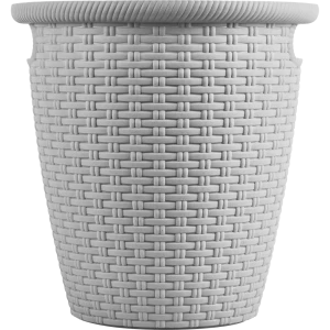Кашпо для цветов Ingreen Rattan ø38 см v30 л пластик серый