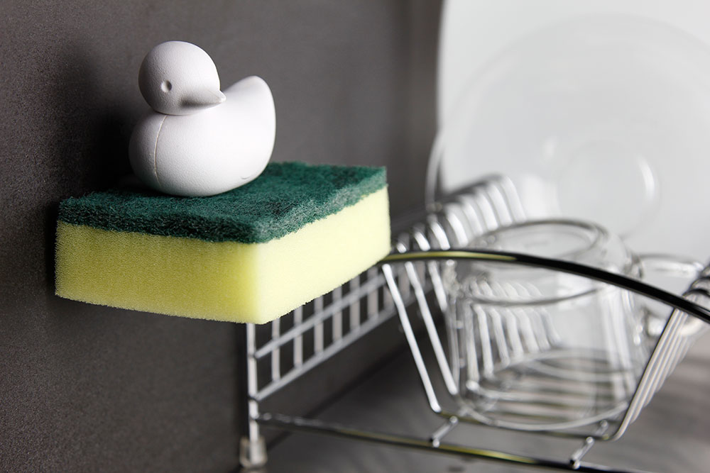 QL10225-WH Держатель для губки duck белый Qualy  - Вид №2