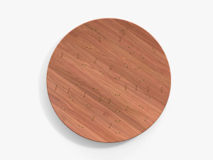 Круглая тарелка из грецкого ореха