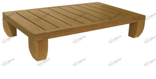 Il Giardino di Legno Низкий прямоугольный деревянный столик для сада  445 