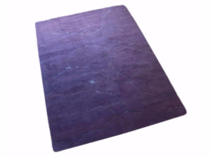 Прямоугольный однотонный ковер ручной работы