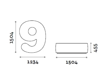 Пуф из искусственной кожи FIT INTERIORS NUMBERS ARCH-00132331 - Вид №17