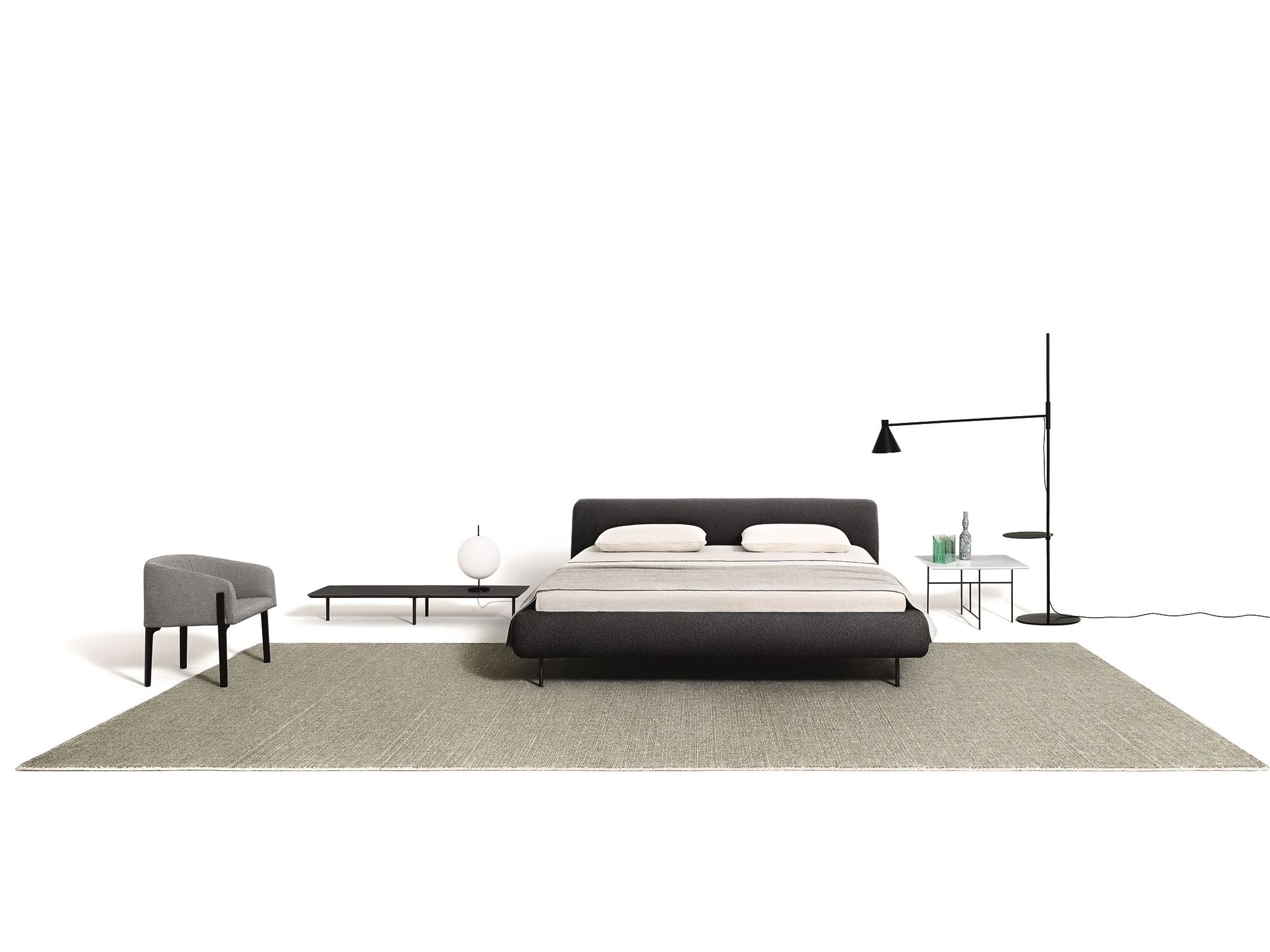 Двуспальная мягкая кровать из ткани DE PADOVA Erei ARCH-00022355 - Вид №2