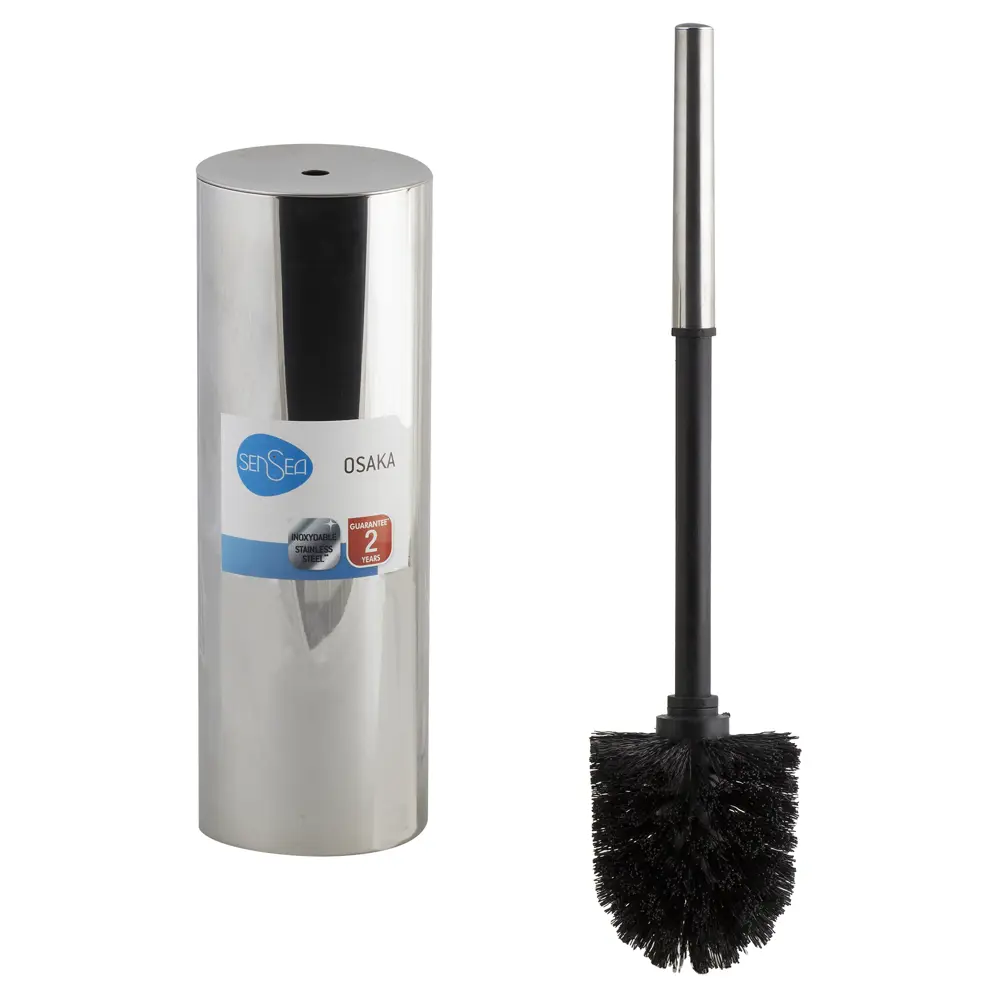 Ёршик для унитаза напольный Sensea «Osaka» сталь цвет хром STLM-2063375 - Вид №1