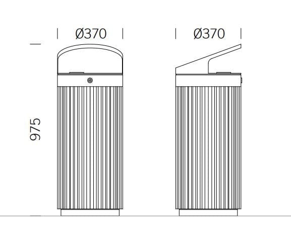 Держатель для мусора из нержавеющей стали с крышкой BENKERT BANKE мусорное ведро ARCH-00005403 - Вид №1