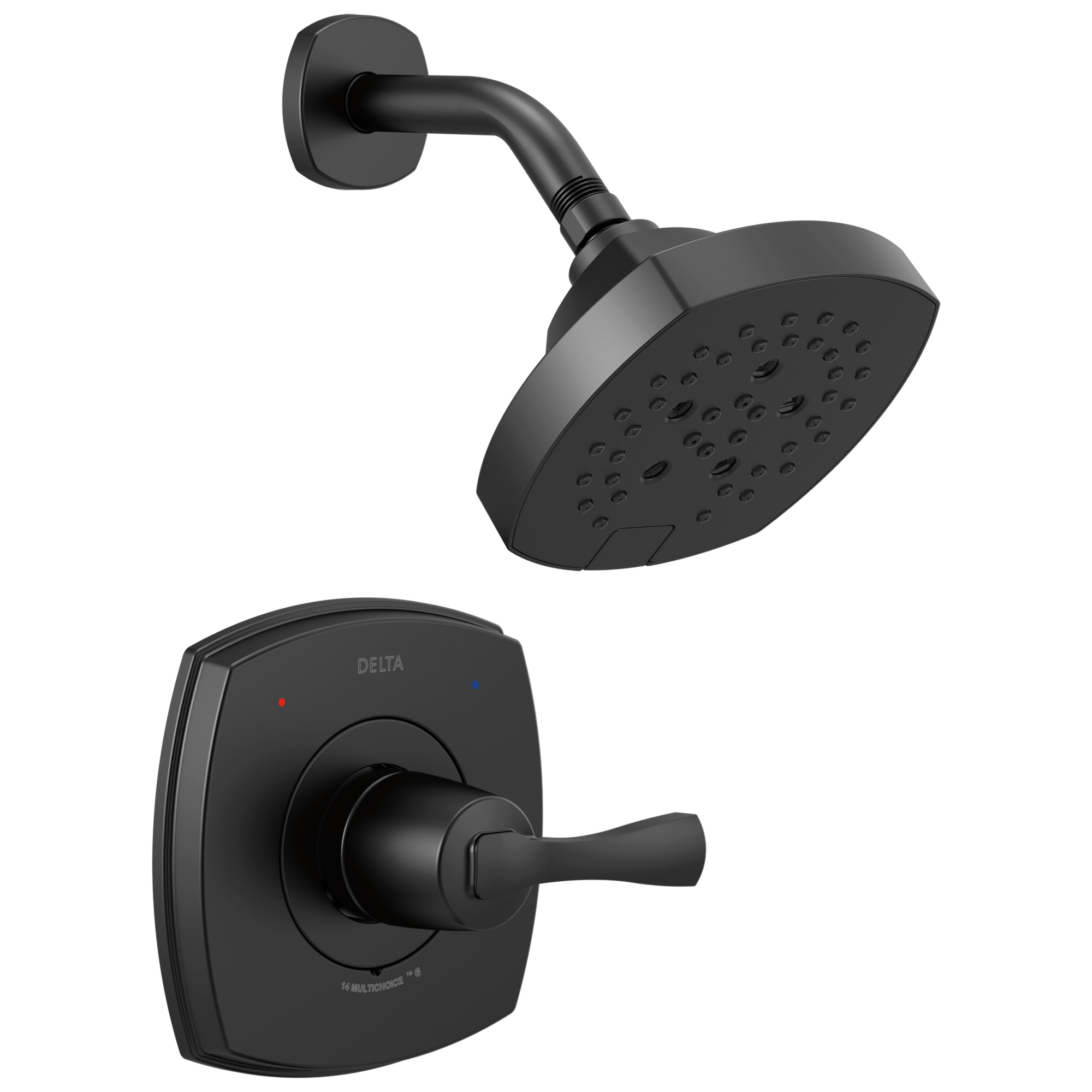 T14276-BL Только душ серии 14 Delta Faucet Stryke Матовый черный 