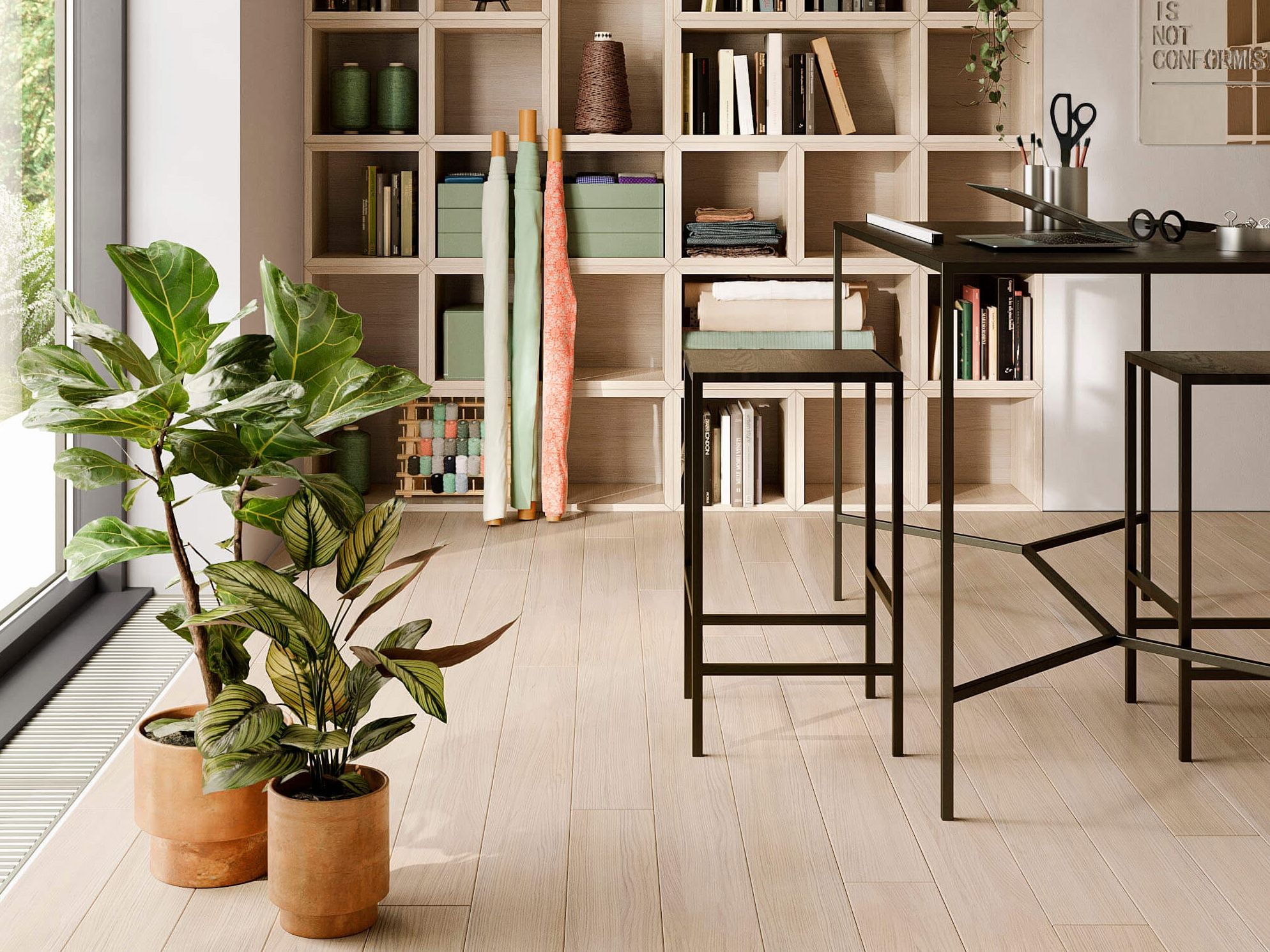 Высокий деревянный стул GAROFOLI INDUSTRIAL ARCH-00038489