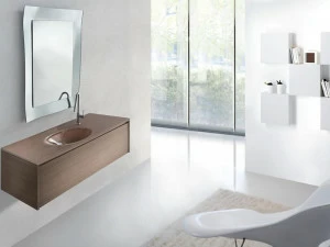 LASA IDEA Подвесная тумба под умывальник из орехового дерева Metropolis