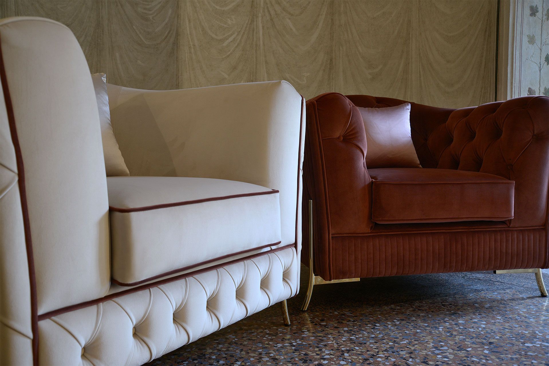 Кожаное кресло capitonné Domingo Salotti Nefele ARCH-00086359 - Вид №4