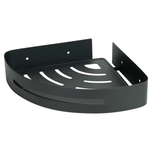 Угловая полка Vidage Стоун для ванной в матовом черном цвете 89384538