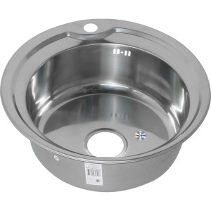 Мойка 510 MELANA 0,8/180 врезная круглая с сифоном (001 ta *15)