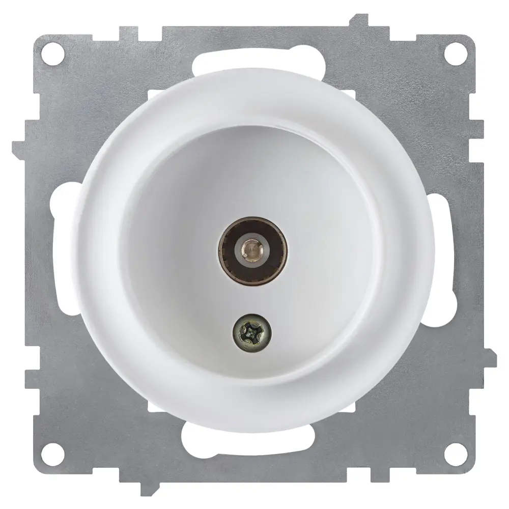 Телевизионная розетка OneKeyElectro Florence белая для скрытого монтажа 82126967 STLM-0019853