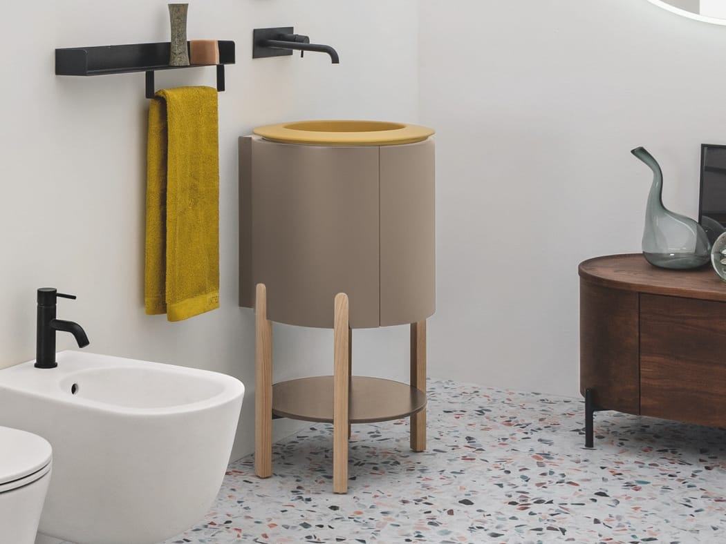 Напольный шкаф для умывальника из МДФ с дверцами Axa Skyland ARCH-00130359