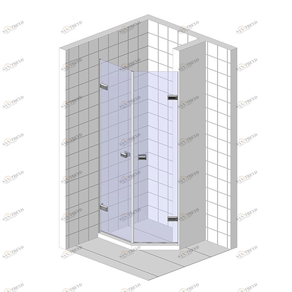 Душевые двери в нишу 140x200 GK-862G135C стекло прозрачное 6 мм GUTEWETTER TREND DOOR 140X200GK862G135C