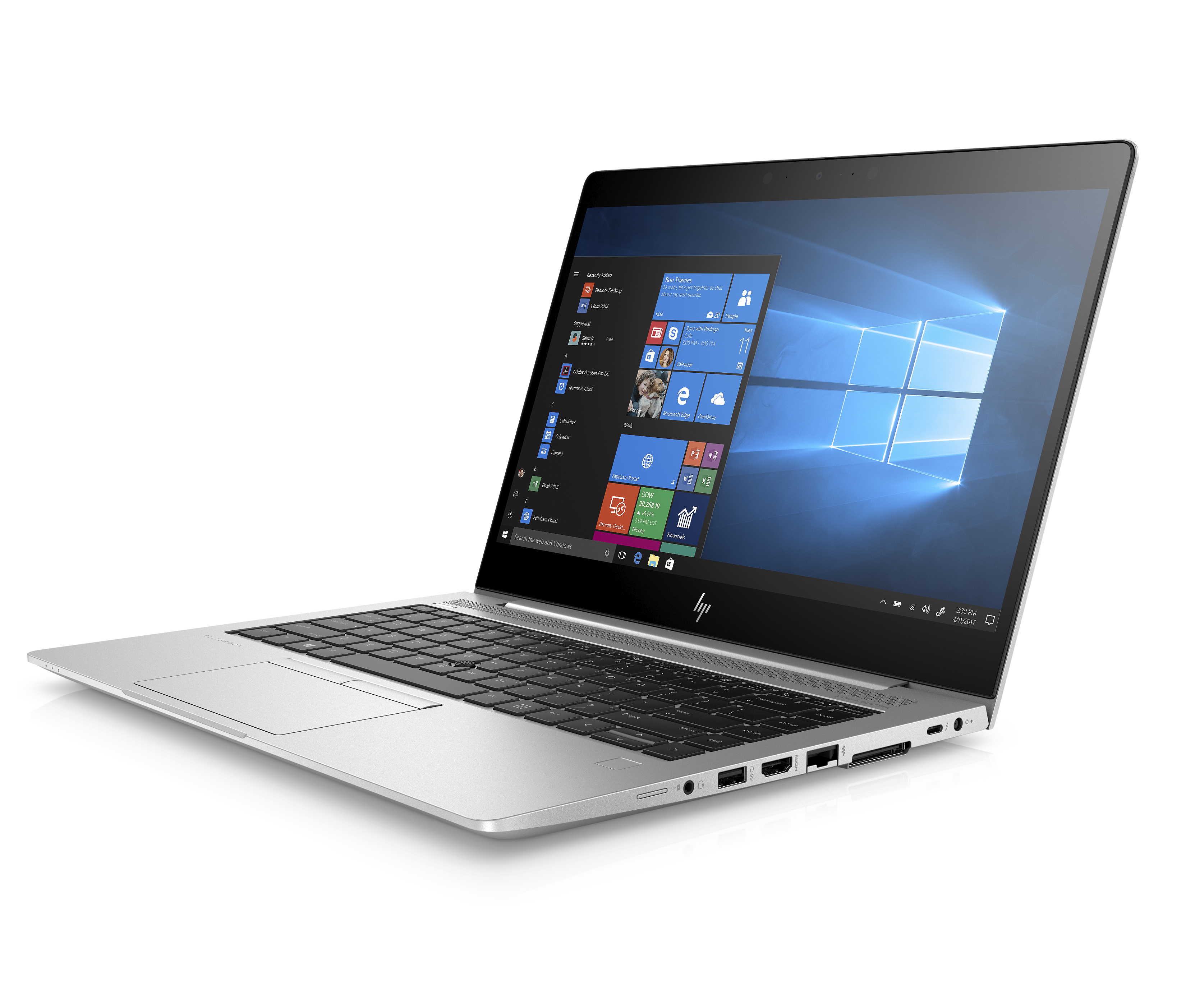 6XD46EA#ACB elitebook 840 g6 14"(1920x1080)/intel core i7 8565u(1.8ghz)/8192mb/256ssdgb/nodvd/int:intel hd graphics 620/50whr/war 3y/1.48kg/silver/w10pro + ir cam, 400 nit HP Santreyd  - Вид №1
