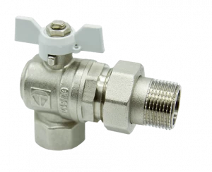 HLV-101228w.№.01 Кран шаровой HLV Optima угловой с полусгоном