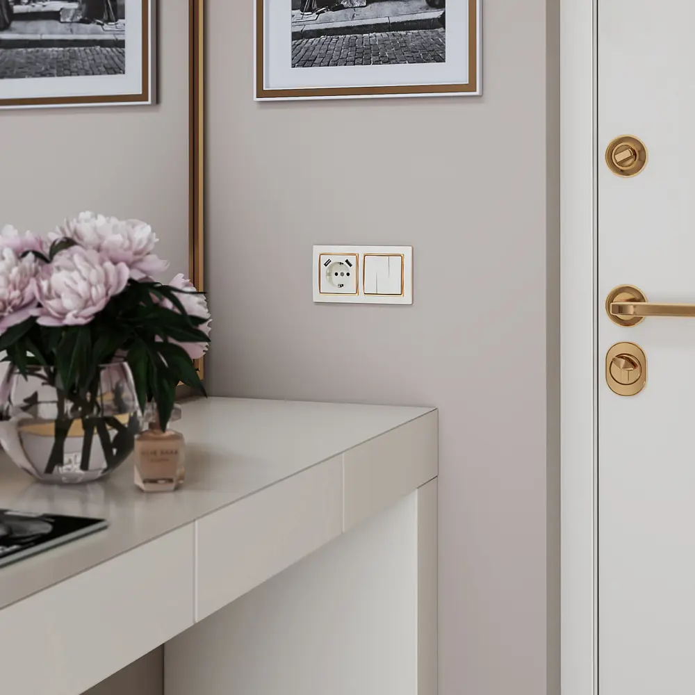 Werkel Выключатель трехклавишный встраиваемый слоновая кость 85539929 STLM-1576569 - Вид №1