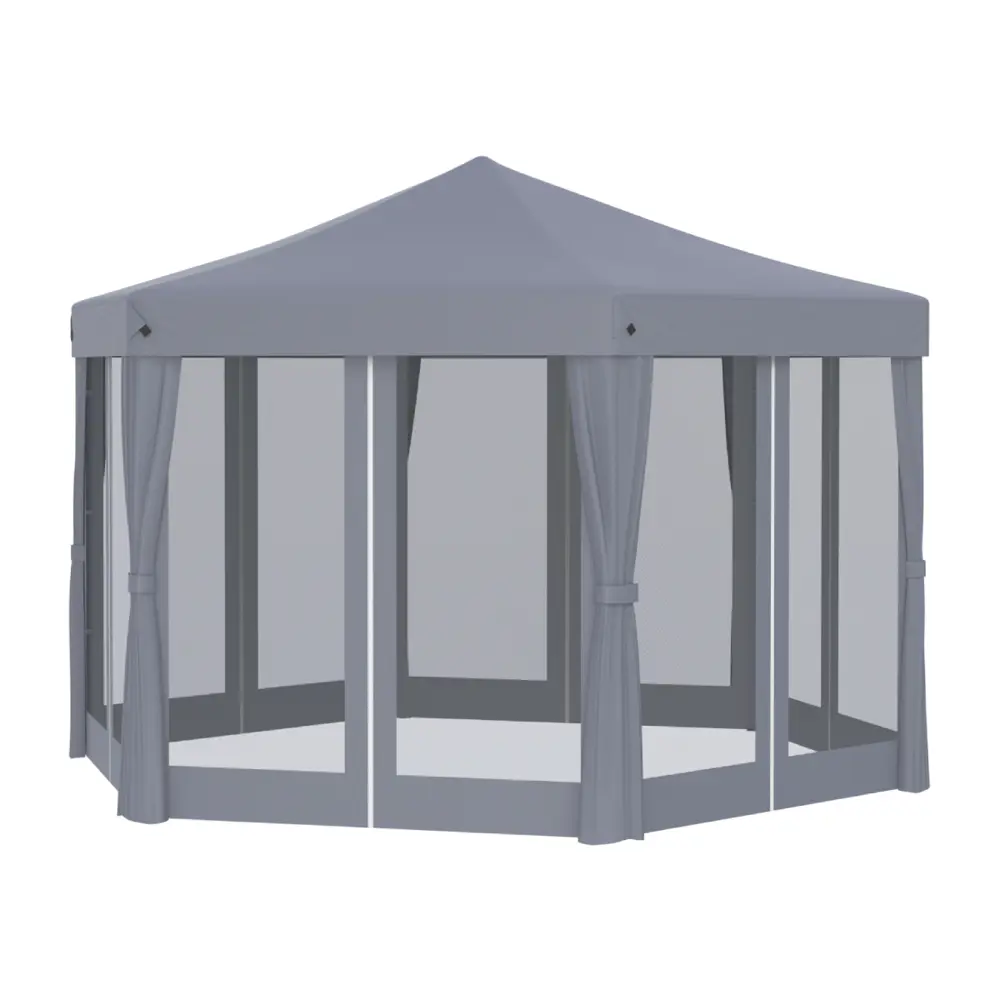 Тент садовый Helex 3х3хх2.59 м сталь/полиэстер серый Santreyd STLM-2065791 - Вид №3