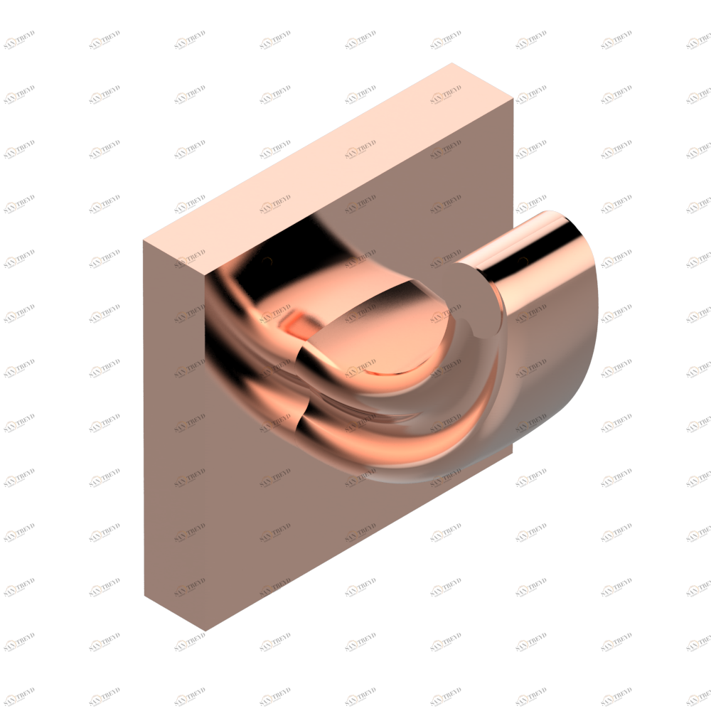 A6N-508 Крючок для халатов одинарный Thg-paris Profil c чёрным ониксом Розовое золото A6N-508 CAT.F