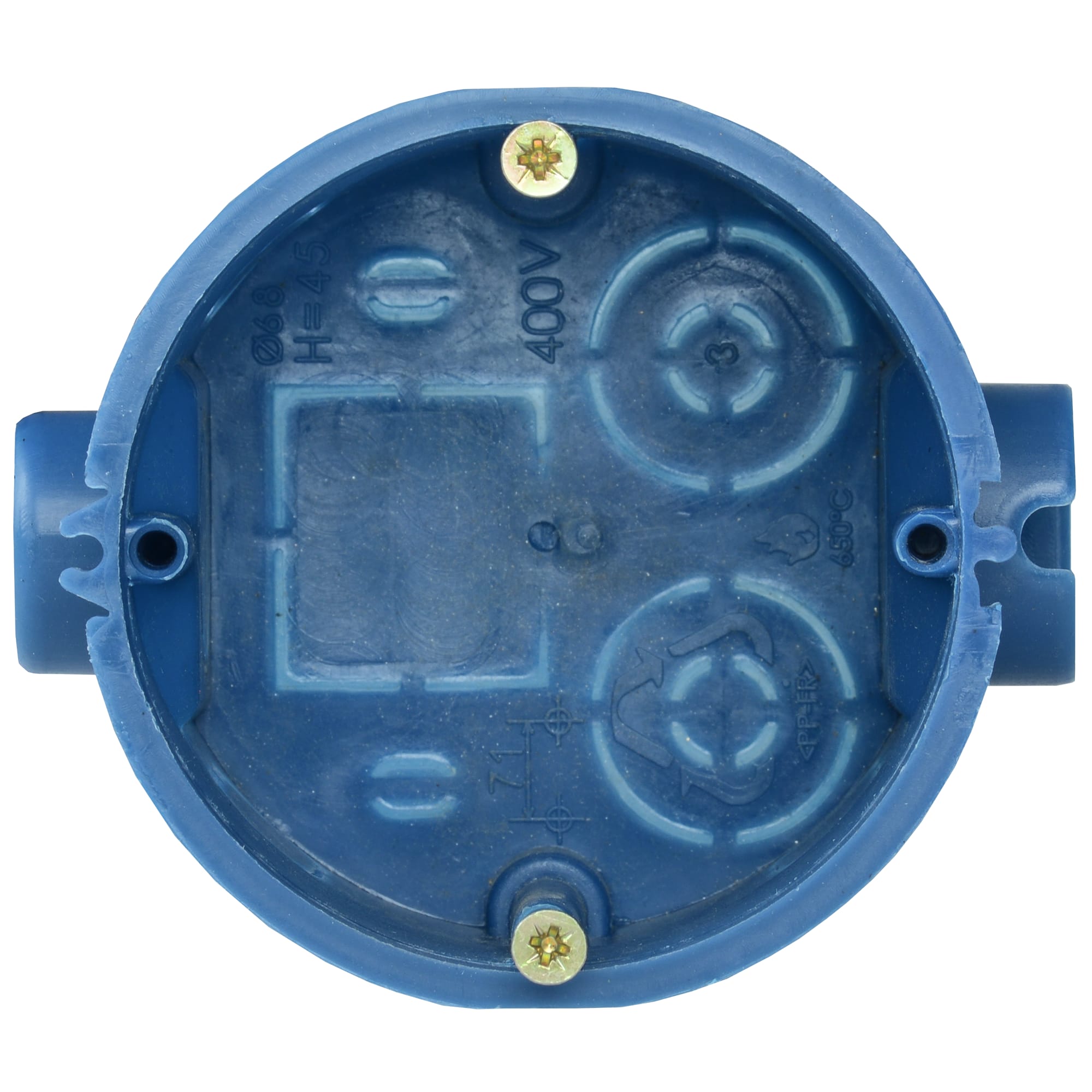 82169231 Подрозетник IEK для твердых стен 68х45 мм цвет синий Santreyd  - Вид №1