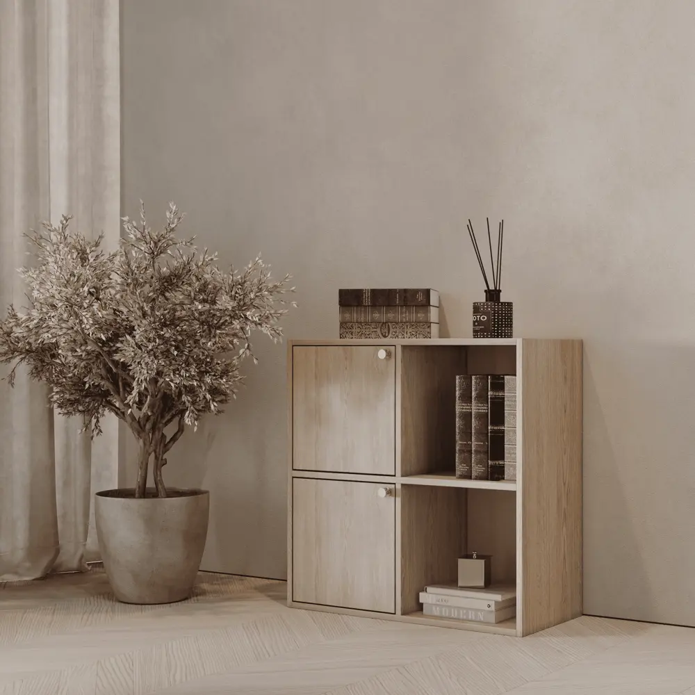 Стеллаж KONSENSA Руан 4 секции 70x70x31.7 см ЛДСП цвет дуб комано STLM-2038029 - Вид №10