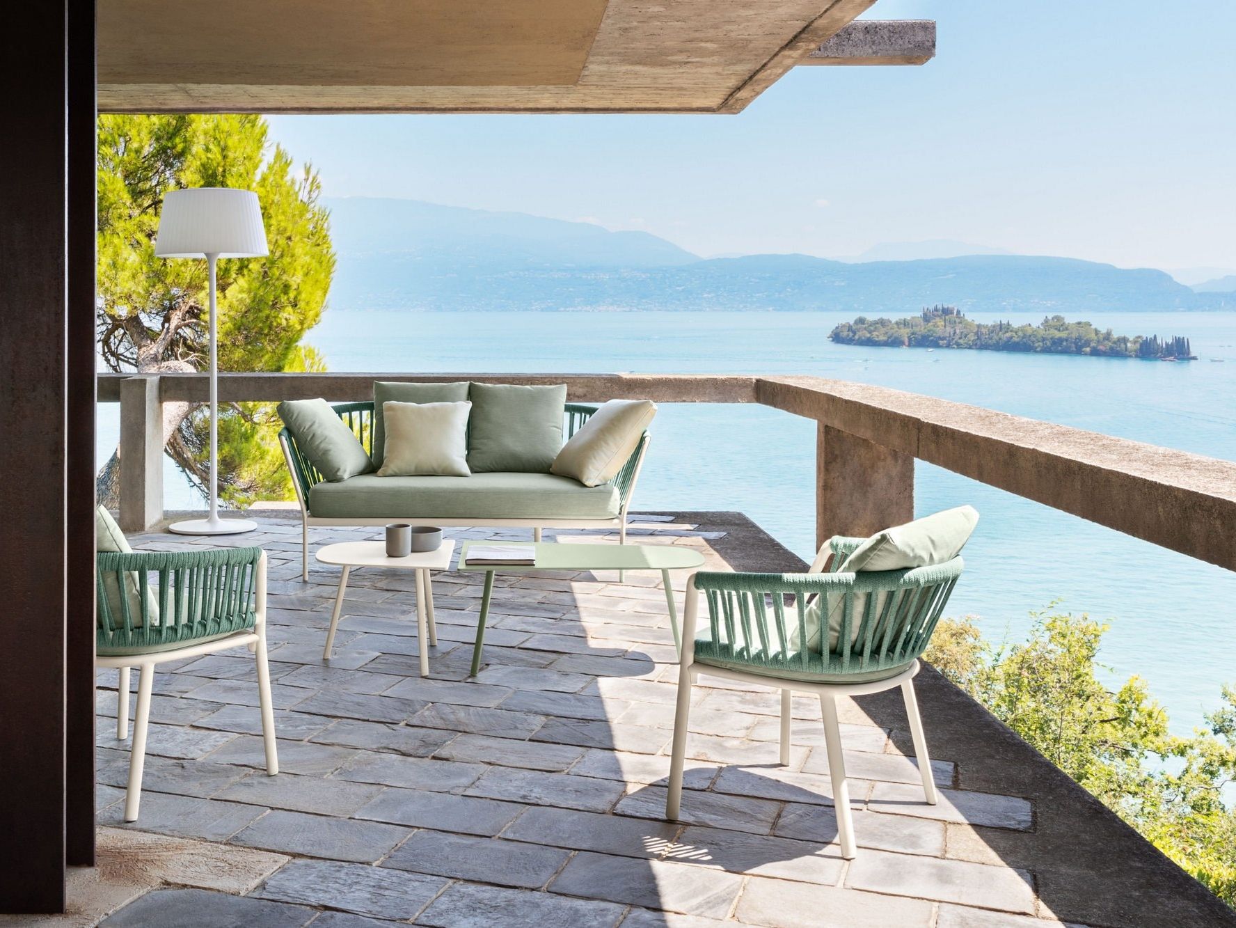 2-местный садовый диван из алюминия и ткани FAST Ria ARCH-00067894 - Вид №1