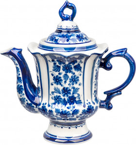 10618213 Гжельский фарфоровый завод Сервиз кофейный "Идиллия" нр (авт.работа) Фарфор, Керамика