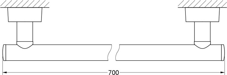 NOS 033 Штанга для полотенца 70 cm FBS Nostalgy - Вид №1