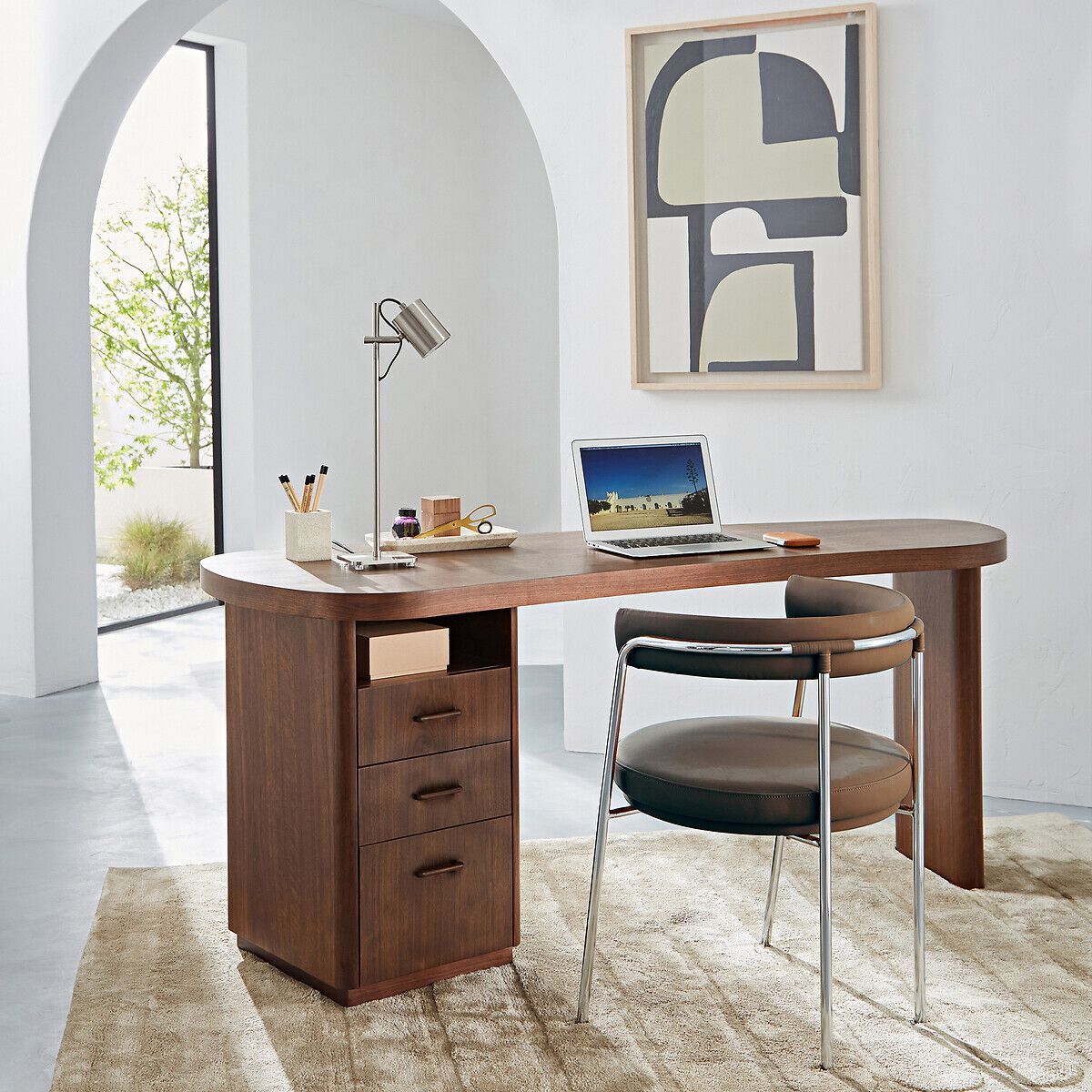 Регулируемая настольная лампа из никеля AMPM поворотный ARCH-00094897