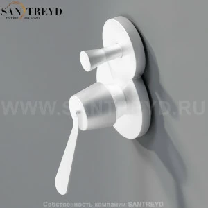 Встроенный однорычажный смеситель с ручкой и девиатором CRUB0911LESP FEZ хромированный матовый