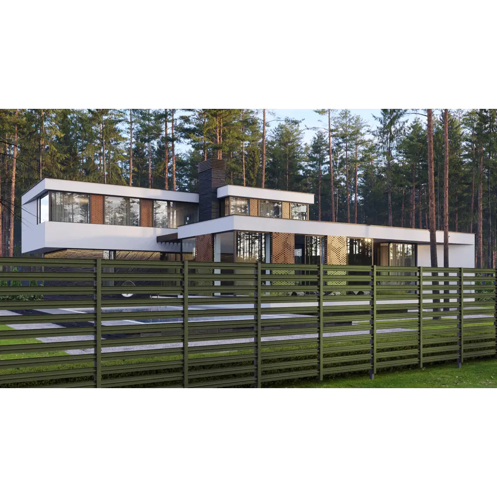 Забор-жалюзи Горизонт 2x2.5 м цвет зеленый Santreyd STLM-2049749 - Вид №1