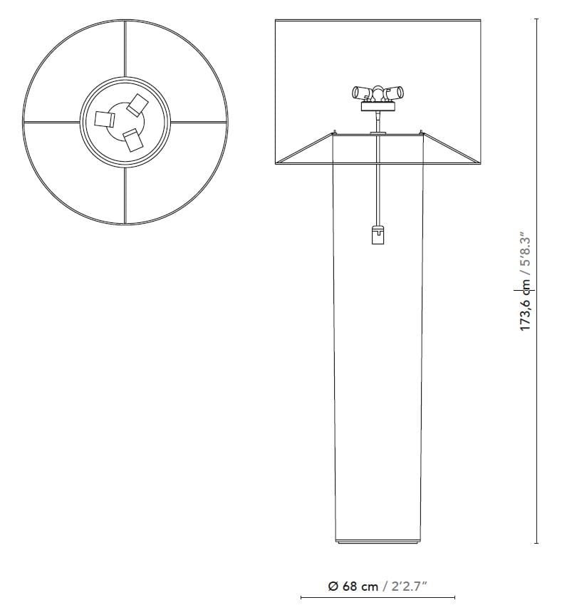 Торшер из стекловолокна MOMENTI Освещение ARCH-00039346 - Вид №3