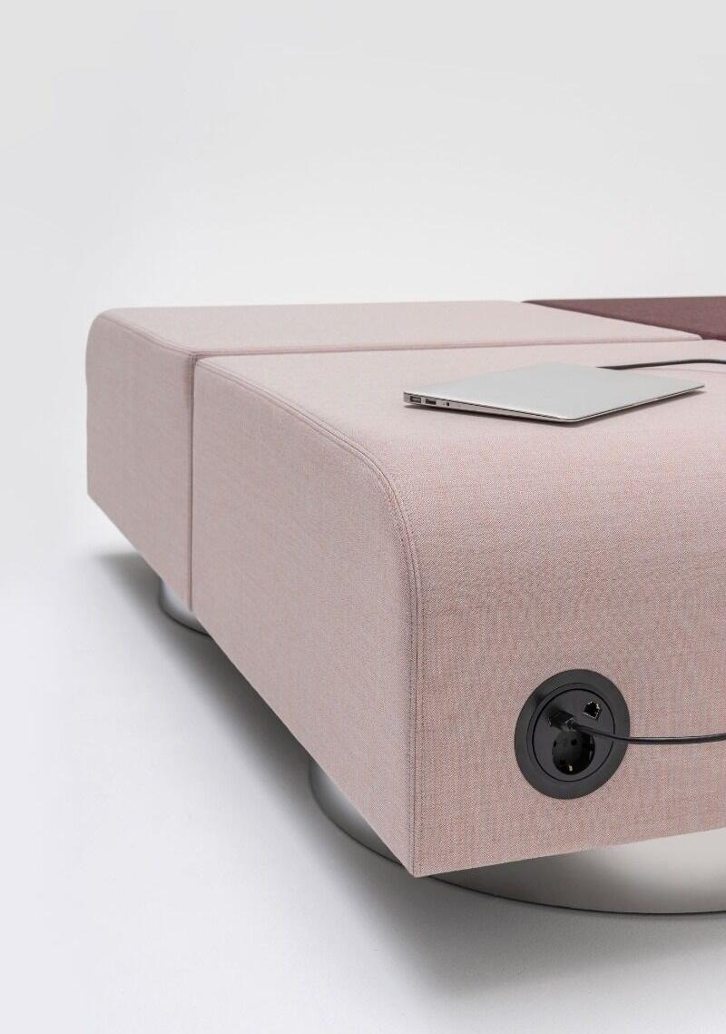 MDD Модульный квадратный пуф с обивкой из ткани Roll Rlp01 - rlp02 - Вид №1