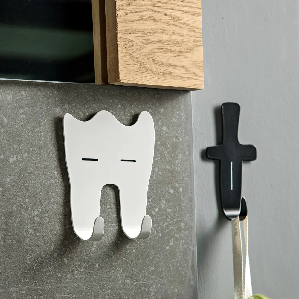 Крючок двухрожковый Irony цвет белый MOROSHKA STLM-2160963 - Вид №2