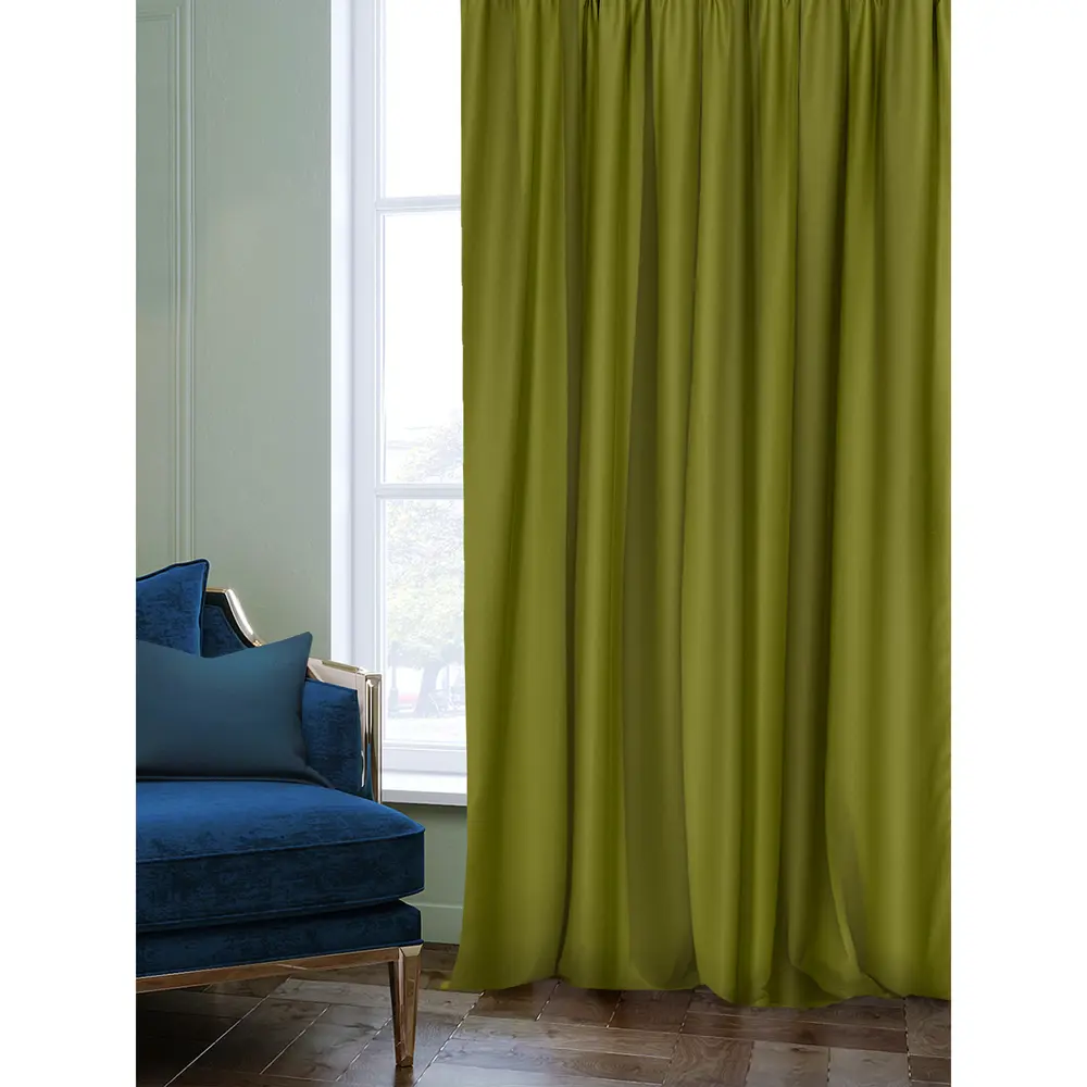 Штора на ленте блэкаут Ален 140x270 см цвет зеленый ТОРГОВЫЙ ДОМ ТЕКСТИЛЬ STLM-2173952 - Вид №7