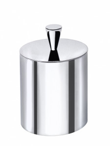 6902/MB Surya Metall, круглая баночка с крышкой для гигиенических принадлежностей, цвет черный матовый